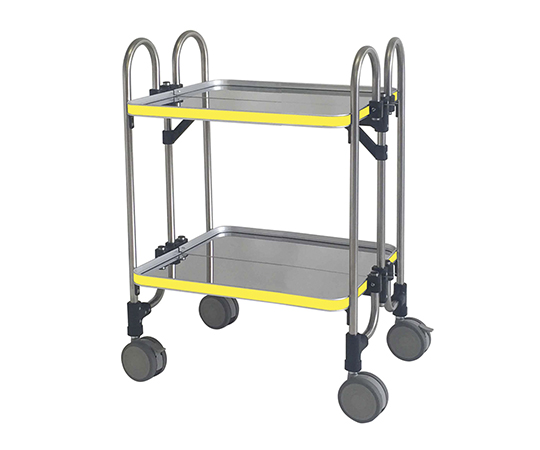 折りたたみ式ワゴン 613×505×838mm 2段 イエロー HEA-2Y