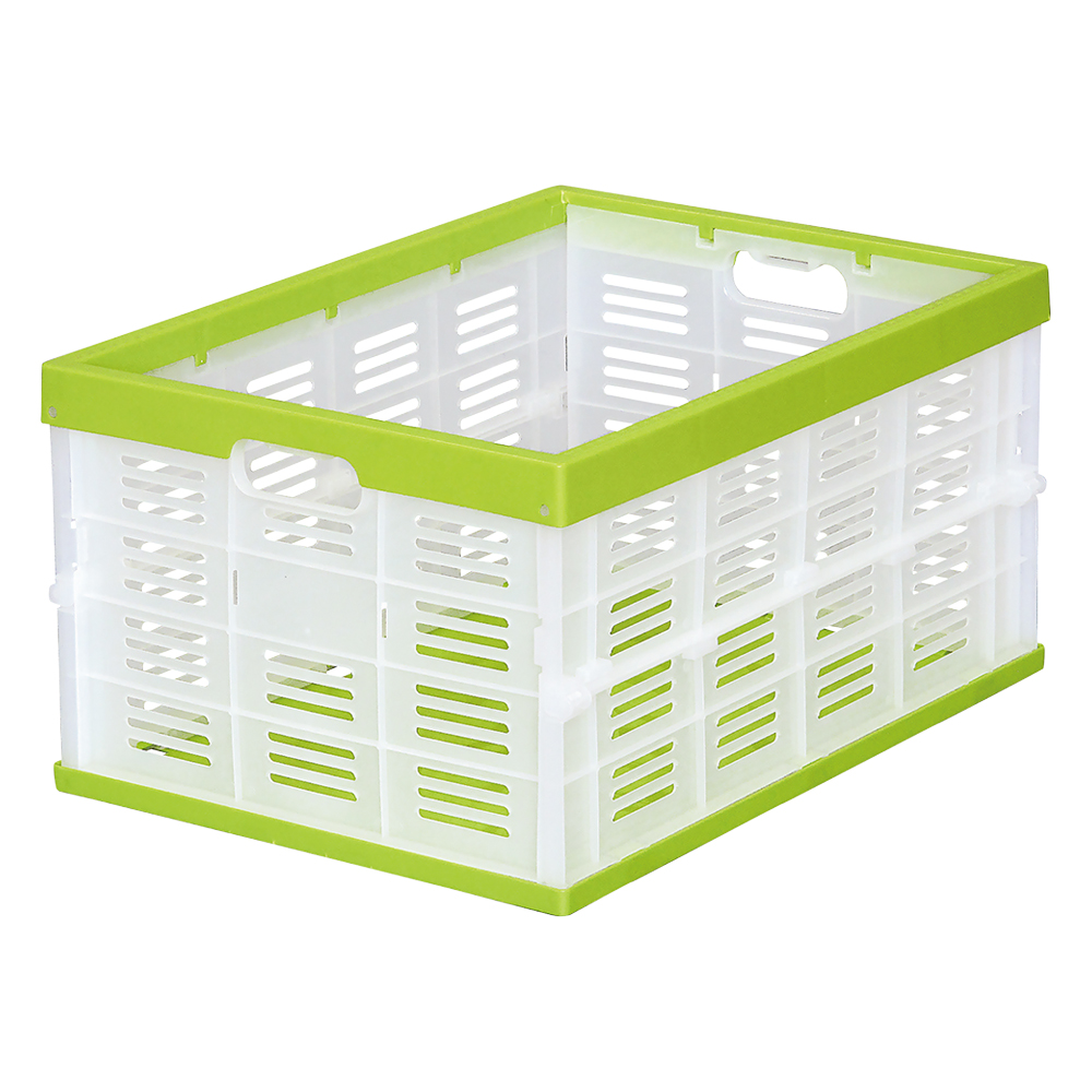 カラーメッシュ折り畳みコンテナ 本体 グリーン 443327