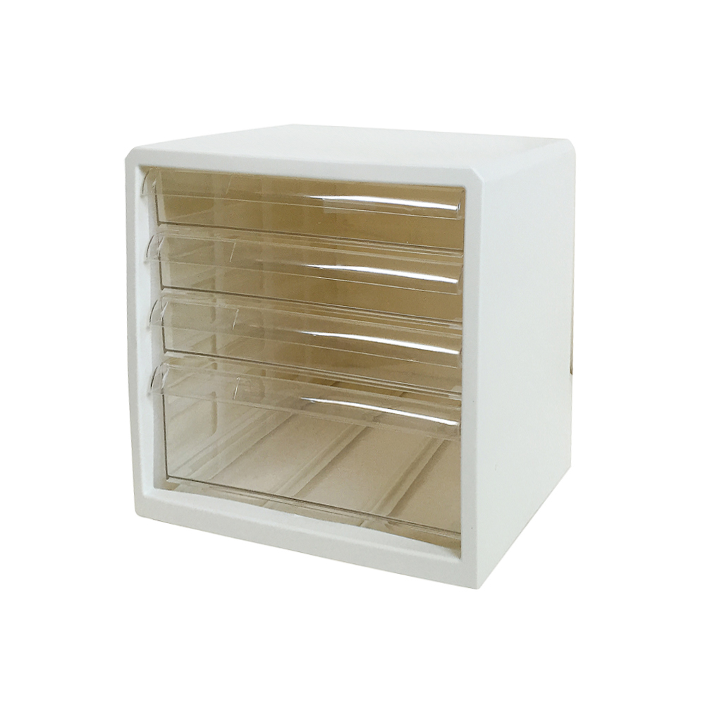 カラーレターケース ホワイト 浅型3段・深型1段 F4