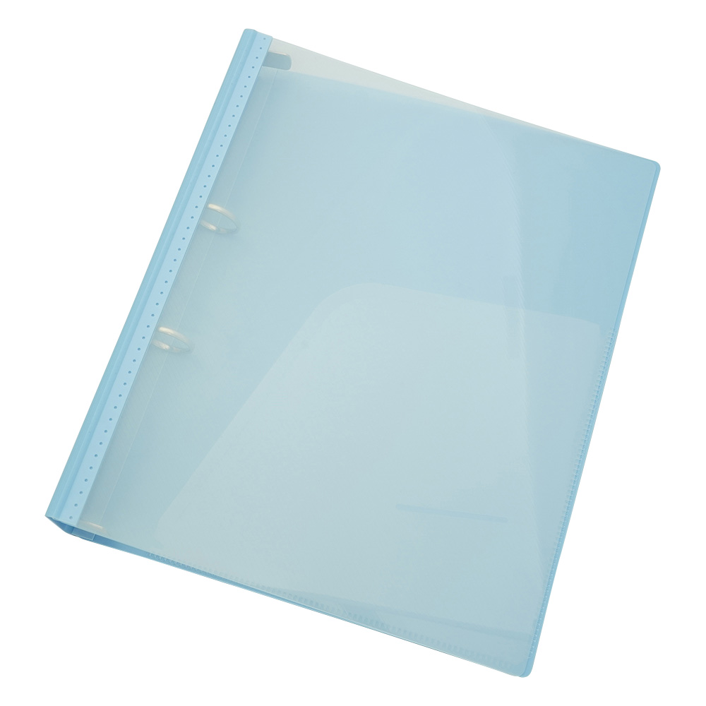 メディカルサポートブック（クリヤー） 2穴タイプ ブルー 背幅41mm HB686-1