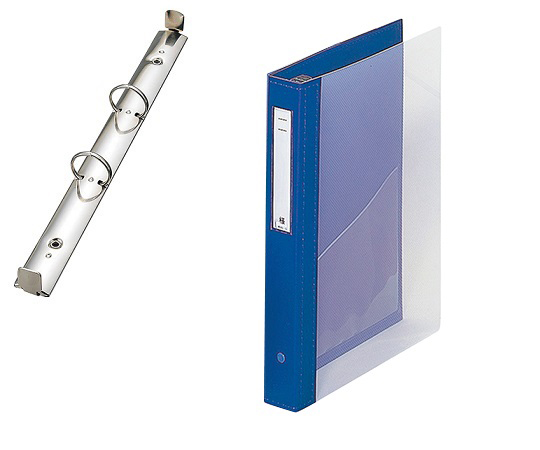 カルテブック（クリヤー） 2穴タイプ ブルー HB446-1