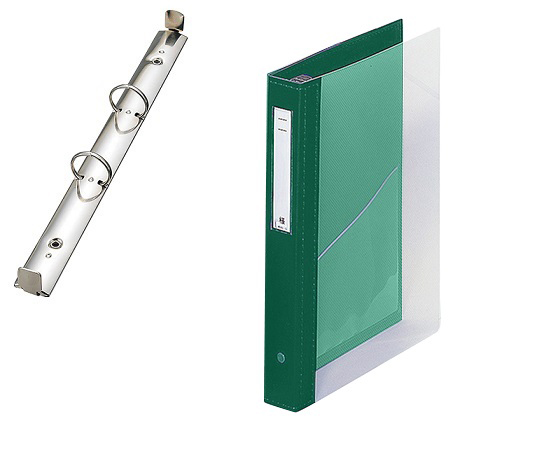 カルテブック（クリヤー） 2穴タイプ グリーン HB446-3