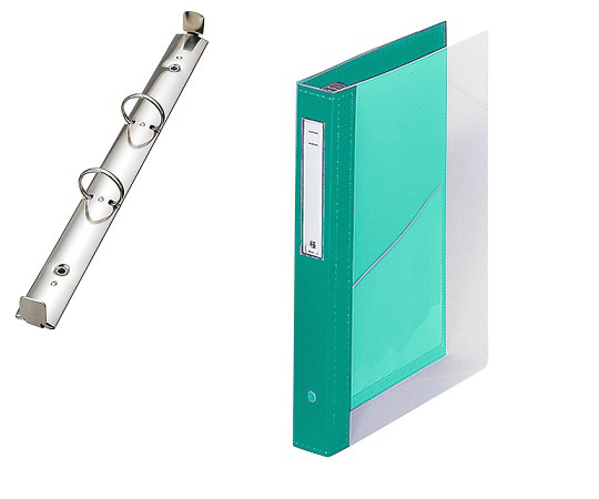 カルテブック（クリヤー） 2穴タイプ ライトグリーン HB446-4