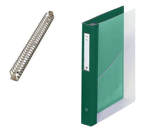 カルテブック（クリヤー） 30穴タイプ グリーン HB448-3