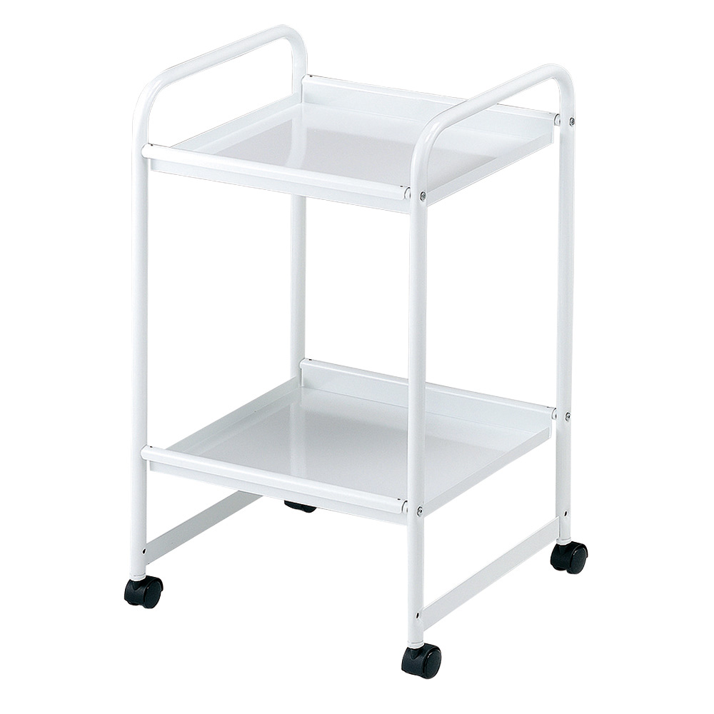 スチールワゴン（2段） ホワイト YS-217