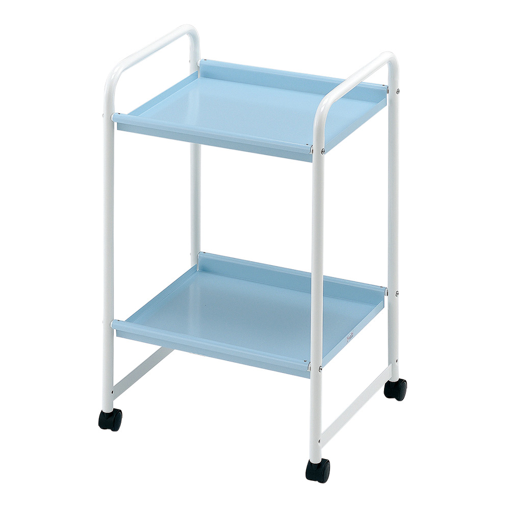 スチールワゴン（2段） ブルー YS-218