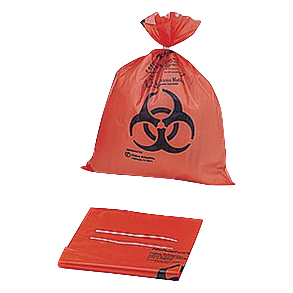 滅菌表示付オートクレーブバッグ オレンジ 360×480×0.05mm 1箱（200枚入） 01-814A