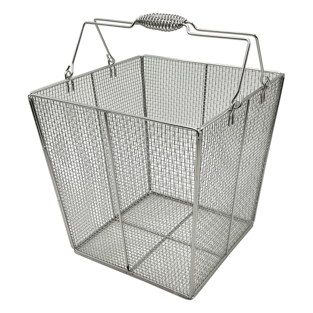 ステンレス角型洗浄カゴ（テーパ付き） 300角（240角）×300mm 大