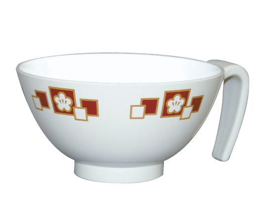 取っ手付き飯碗 梅花赤 HS-N43