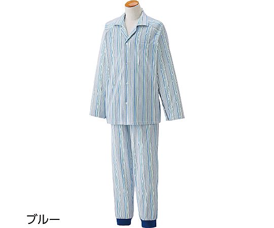 フルオープンパジャマ（紳士用）　ブルー　L 01885