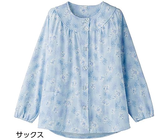 上下別売りパジャマ（婦人用）　ワンタッチ上着　サックス　L 39918
