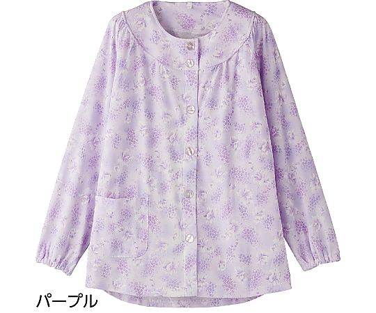 上下別売りパジャマ（婦人用）　大きめボタン上着　パープル　L 39921
