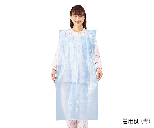 プロシェア食事用PEエプロン 青 50枚入
