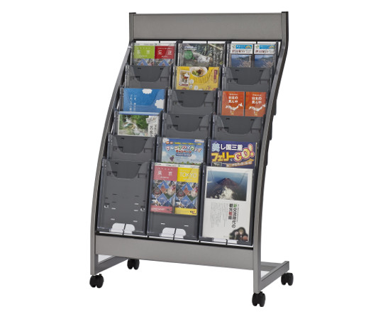 パンフレットスタンド 3列6段 グレー PSL-C306-GR