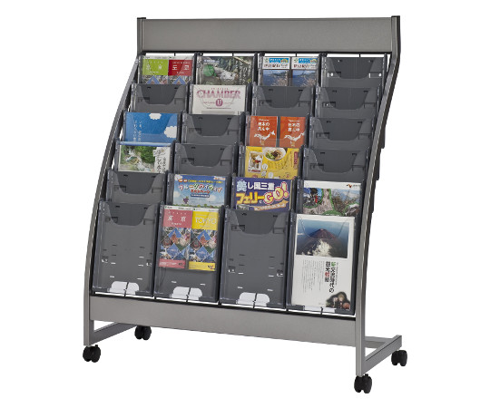 パンフレットスタンド 4列6段 グレー PSL-C406-GR