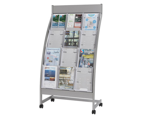 パンフレットスタンド 3列4段（全画表示タイプ） ホワイト PSR-C304-W