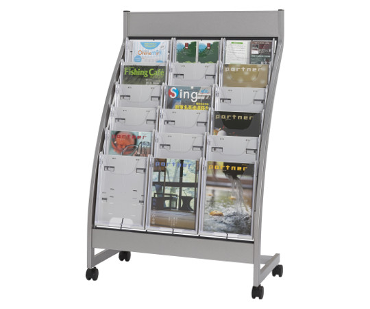 パンフレットスタンド 3列6段 ホワイト PSL-C306-W