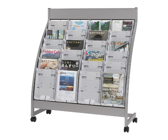 パンフレットスタンド 4列6段 ホワイト PSL-C406-W