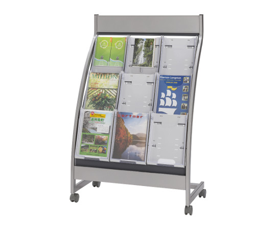 パンフレットスタンド 3列3段（全画表示タイプ） ホワイト PSL-C303-W