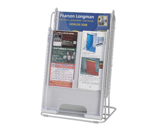 パンフレットスタンド 卓上型1列2段 ホワイト TP-C102-W