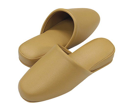 スリッパ（抗菌カラーテンダー） 前閉じタイプ キャメル