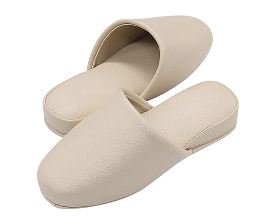 スリッパ（抗菌カラーテンダー） 前閉じタイプ ベージュ