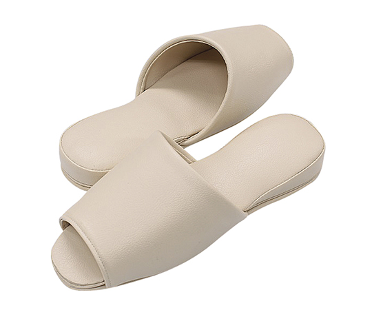 スリッパ（抗菌カラーテンダー） 前開きタイプ ベージュ