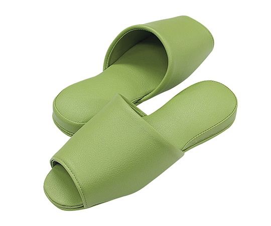 スリッパ（抗菌カラーテンダー・6足入） 前開き グリーン