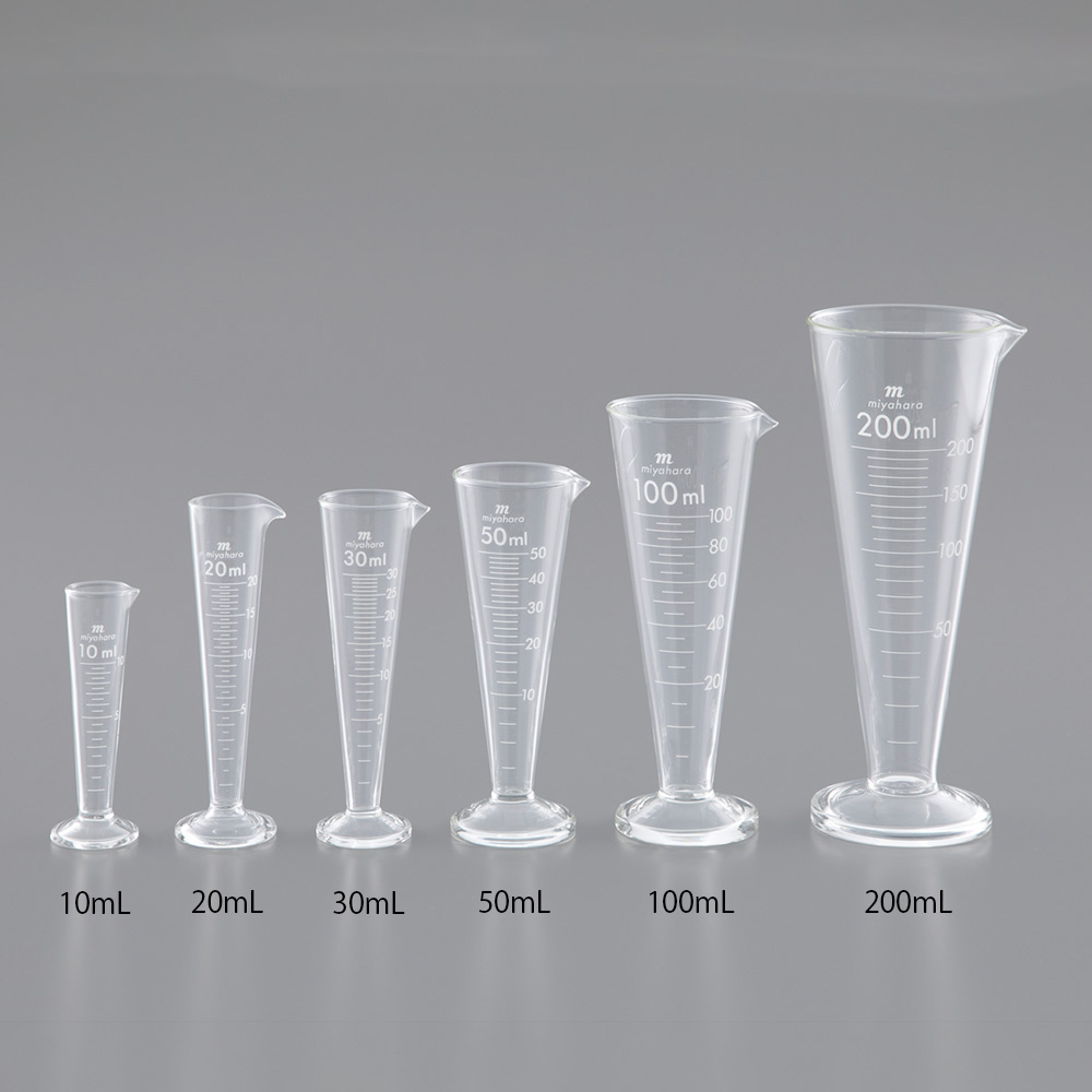 液量計（円錐型） 白目盛 20mL mgw20