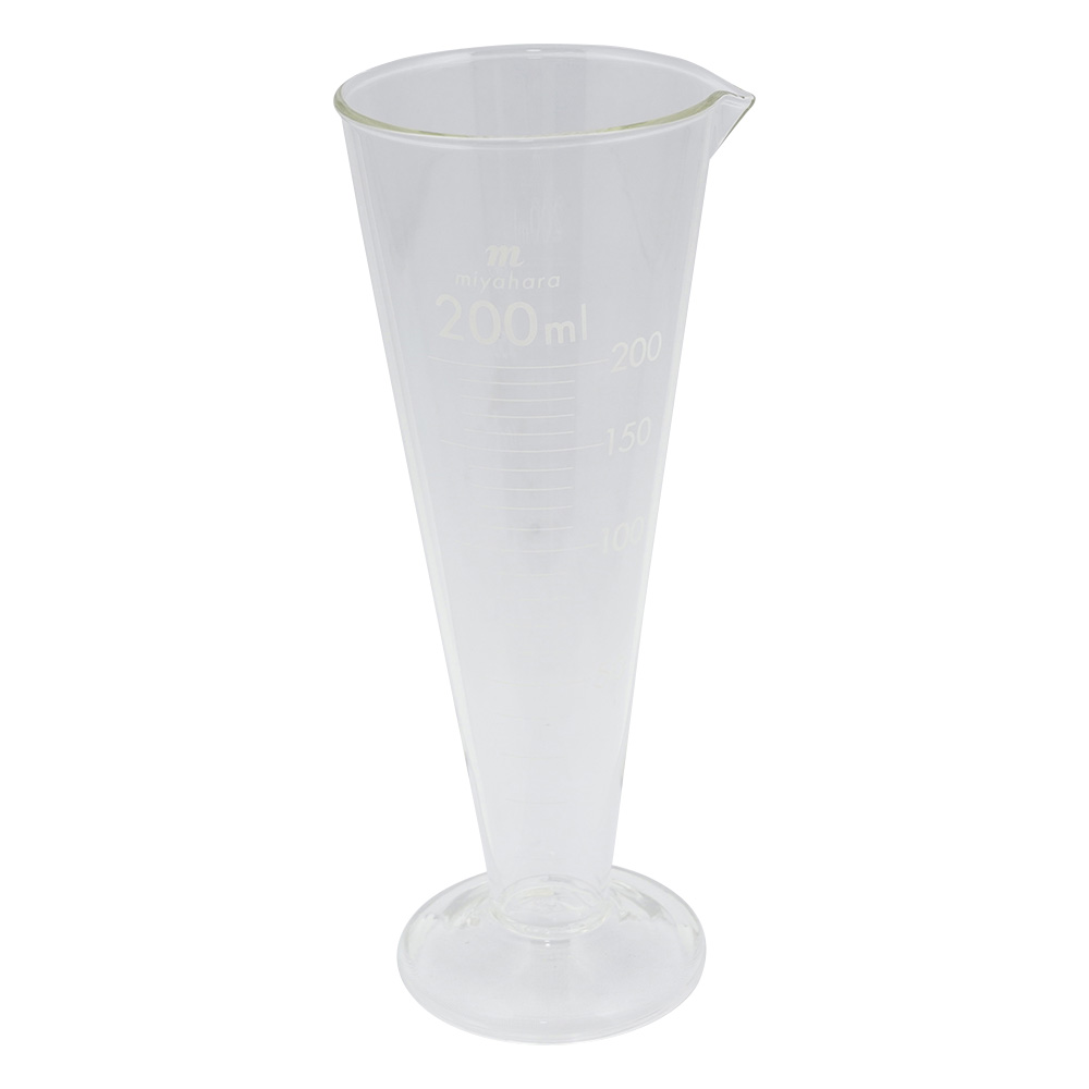液量計（円錐型） 白目盛 200mL mgw200