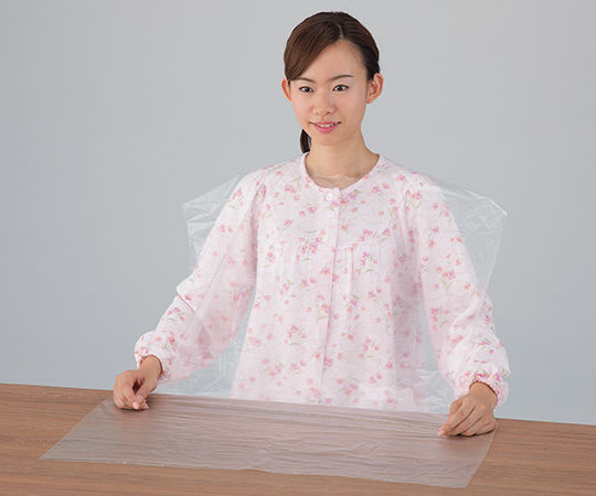 プロシェア食事用PEエプロン（両面テープタイプ） クリア 50枚入