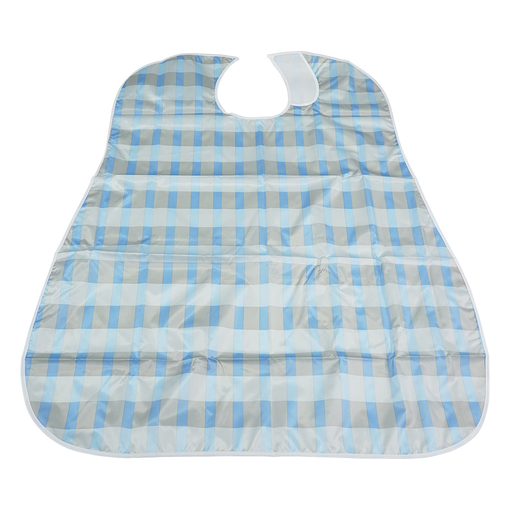 ソフラピレンエプロン ボーダーチェック ブルー 102302