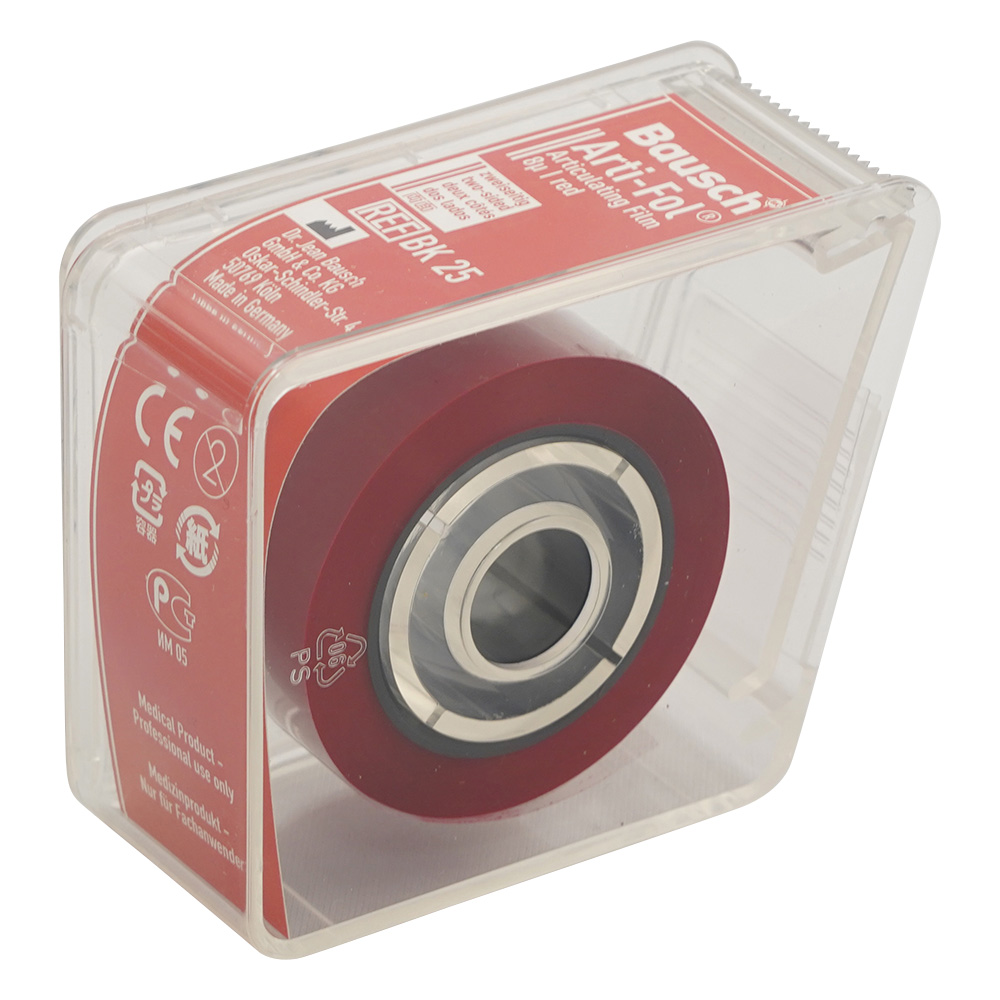 8u咬合紙アルティ・フォル ロールケース・両面 赤 BK25