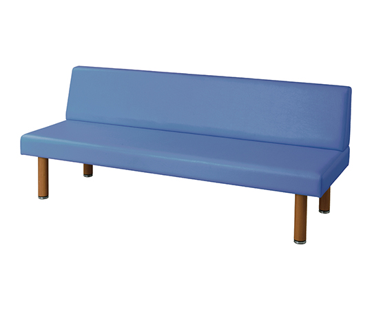 ロビーベンチ（背付き・木目調） ライトブルー 1200PB-H