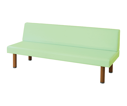ロビーベンチ（背付き・木目調） ライムグリーン 1200LG-H