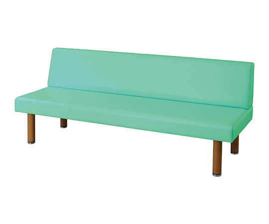 ロビーベンチ（背付き・木目調） ライトグリーン 1200PG-H
