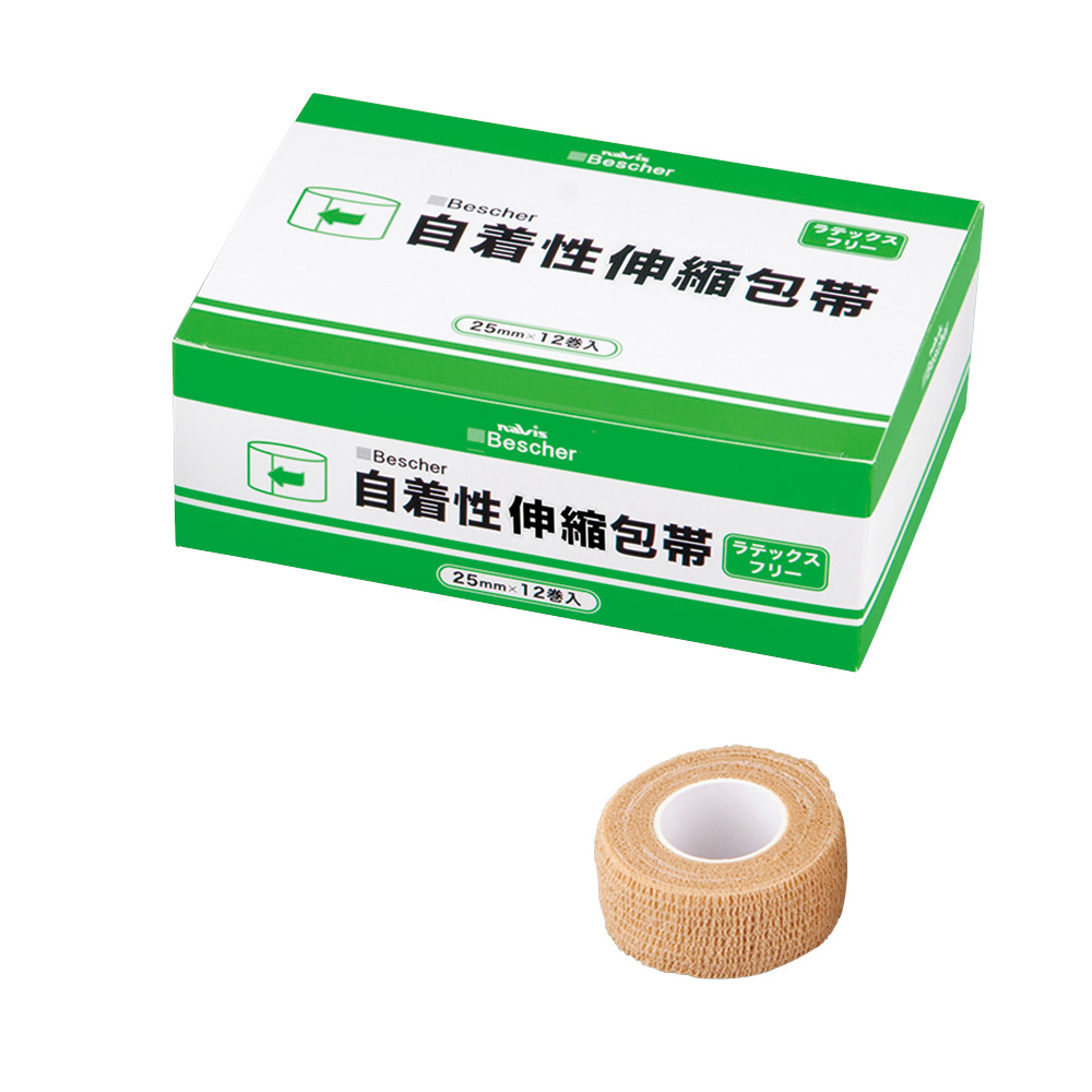 ベスケア 自着性伸縮包帯 25mm×4.5m 12個入 25-BG