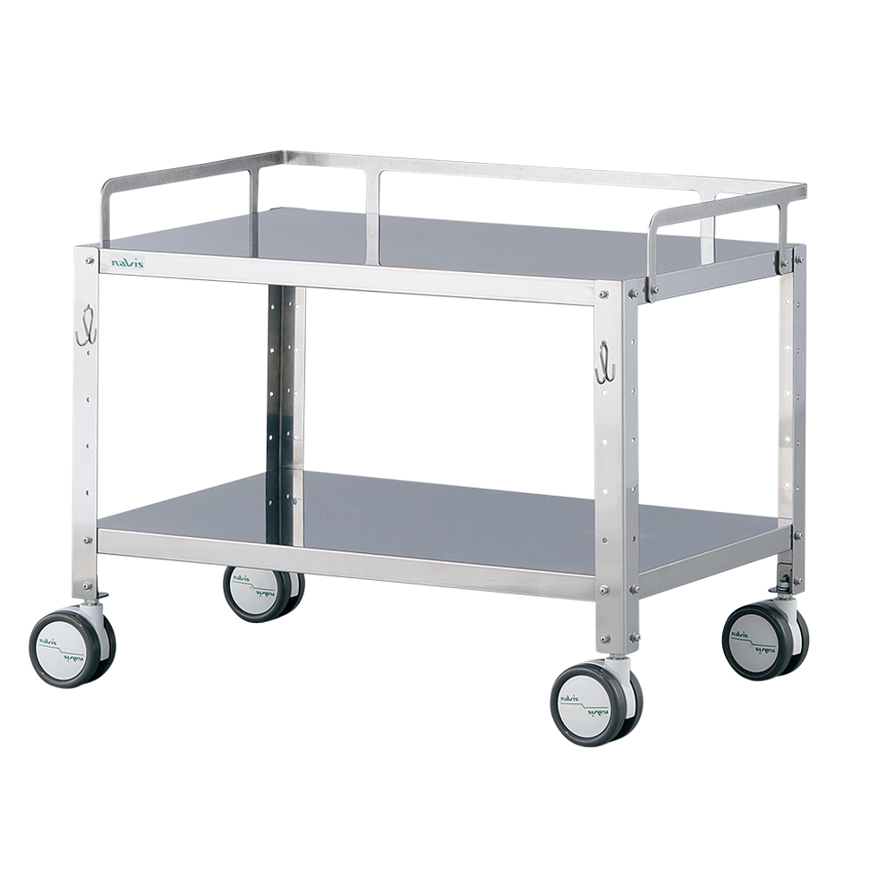 ミニカラフルステンワゴン（フック付き・低床タイプ） ラージ シルバー（塗装無） MCSWL-2SF