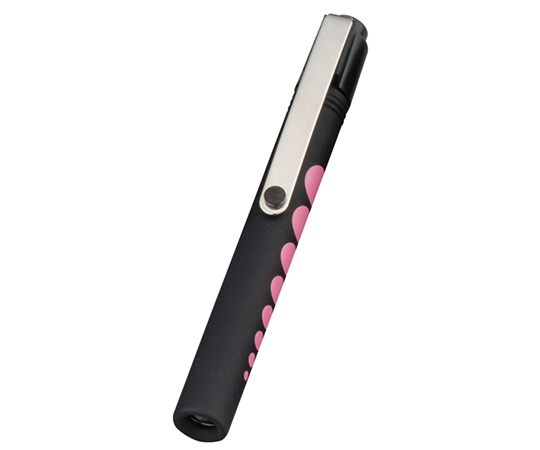 ポケットから落ちにくいナビスプッシュライト（ソフトLED） ショート ブラック/ピンク