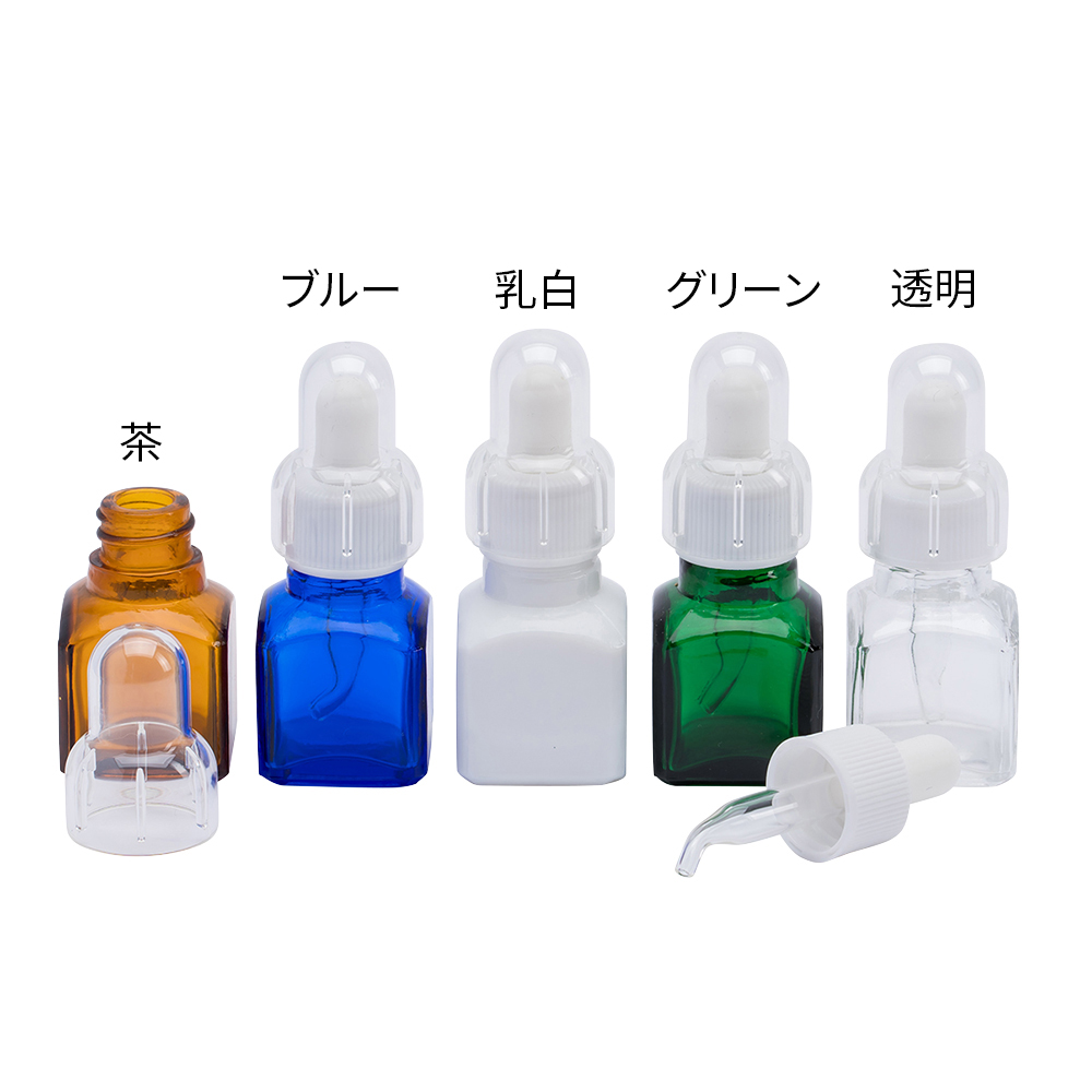 スポイト薬瓶（オーバーキャップ付き）9mL グリーン G-04