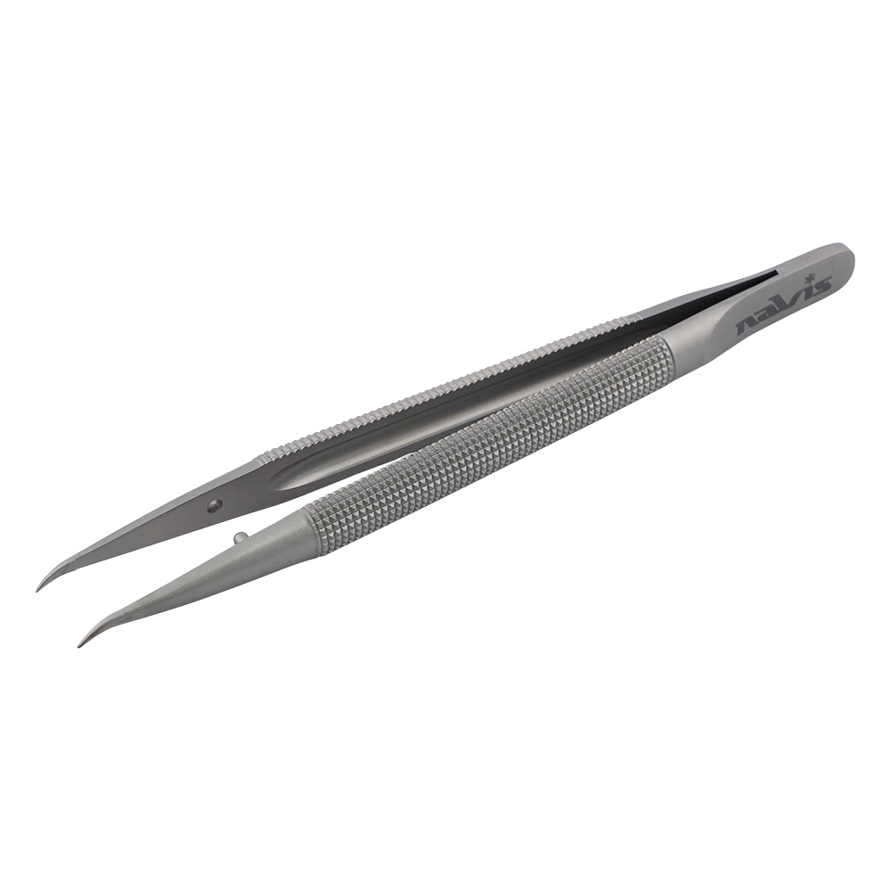 ラウンドハンドルマイクロピンセット 反 NVMF 59