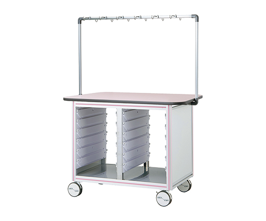 点滴作業台（対面型・シングルフレーム） ピンク TB12-2LP