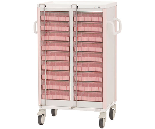 与薬カート 18床用 ピンク KC-502-01S