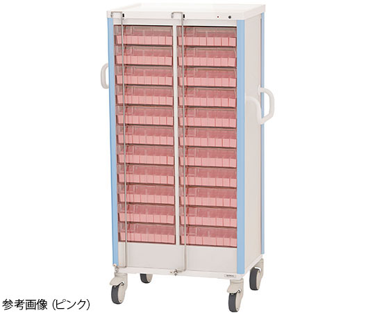 与薬カート 22床用 ライトブルー KC-503-01S