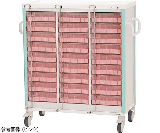与薬カート 27床用 ライトグリーン KC-504-01S