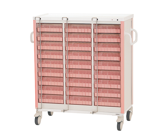 与薬カート 27床用 ピンク KC-504-01S