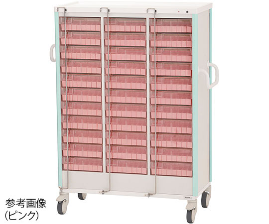 与薬カート 33床用 ライトグリーン KC-505-01S
