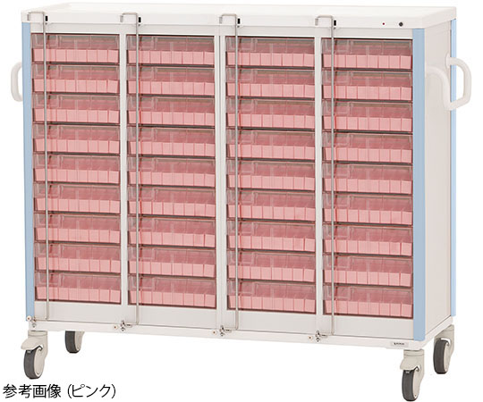 与薬カート 36床用 ライトブルー KC-506-01S