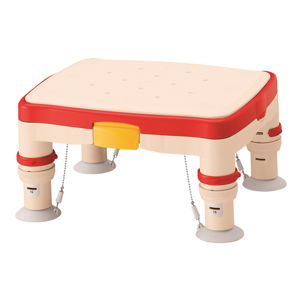 高さ調節付浴槽台Ｒ　標準　レッド 536-480