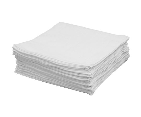 格子柄おしぼりタオル　50枚組　ホワイト 571425